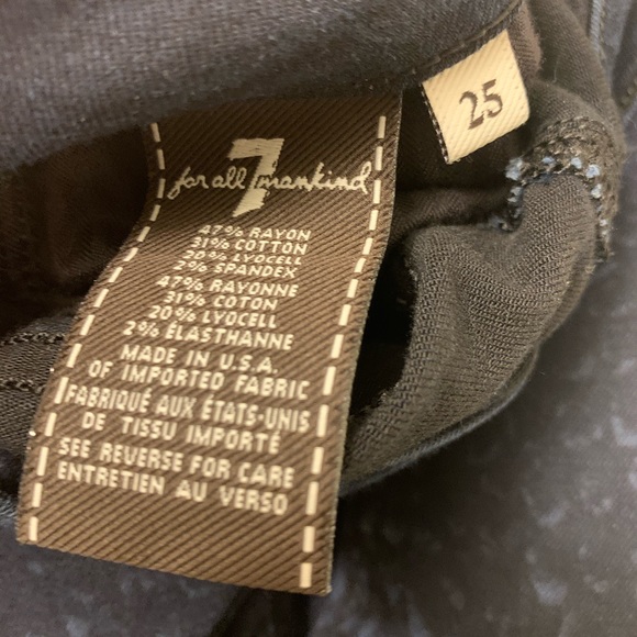 7 For All Mankind skinny jeans size 25 stretch - Picture 5 of 5